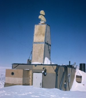 Bust of Lenin at the Pole of Inaccessibility.
