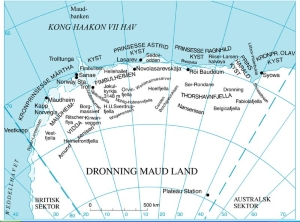 Kart over Dronning Maud Land